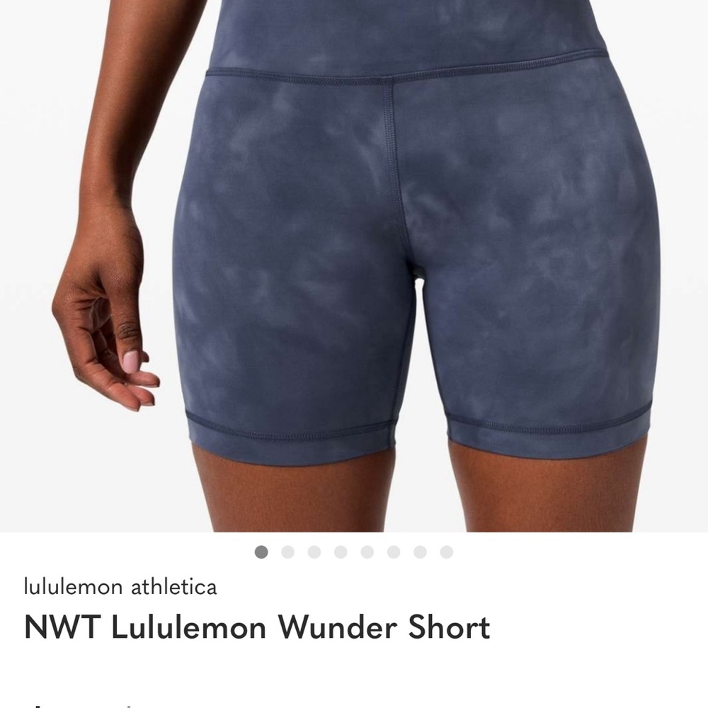 NWOT 🍋 Lululemon Diamond Dye Shade Naval Blue Wunder Under Short - Size 4